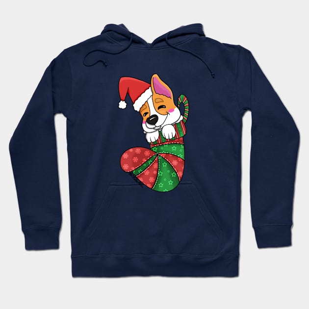 Stocking Stuffer Corgi Puppy Hoodie by SPufferARTs